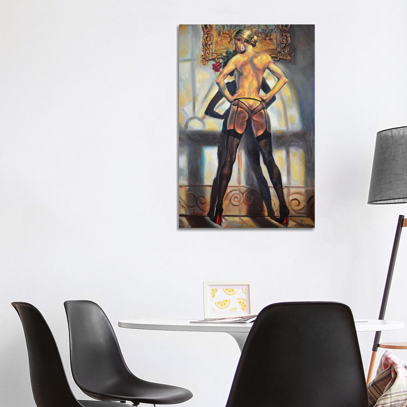 Missing Rose by Ellectra Art - Wrapped Canvas Gallery-Wrapped Canvas Giclée, 101.6 cm H x 66.04 cm W x 1.91 cm D