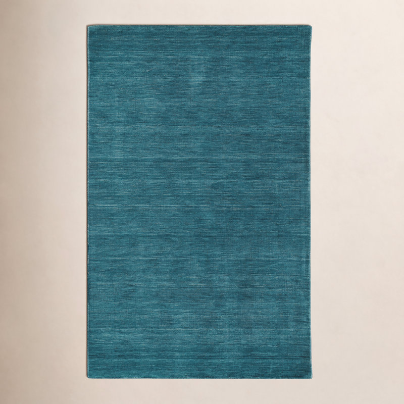 Kaden Performance Wool Indoor Rug, Rectangle 9'6" x 13'6", Teal