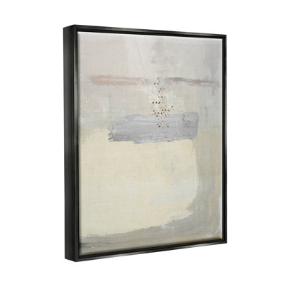 Arrangement abstrait beige moderne encadré par Karen Smith