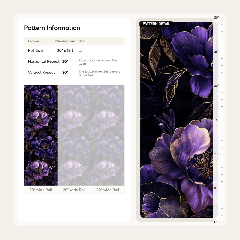 Papier peint floral luxueux orné de pivoines et de peler et coller
