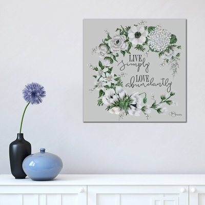 Live Simply - Wrapped Canvas Print