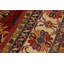 Tapis rouge / beige en laine noué à la main à motif oriental 10 pi 1 po x 14 pi Lovorko