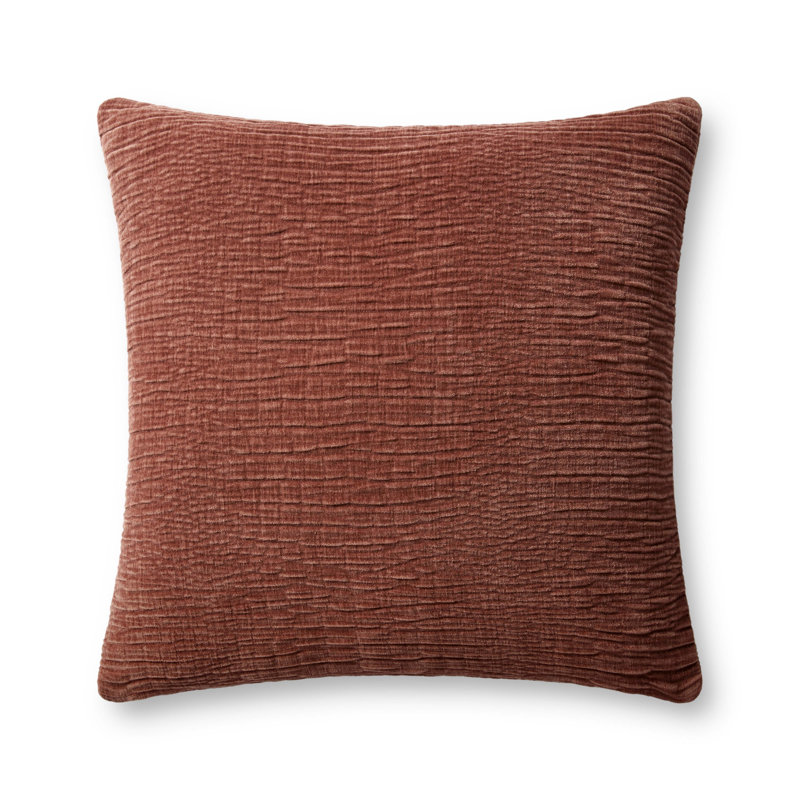 Housse de coussin rectangulaire Edan, Cuivre, Housse de coussin seulement - sans coussin, 22 po x 22 po