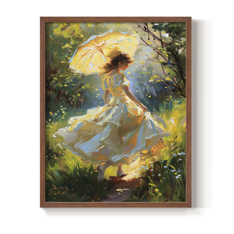 Reproduction encadrée WOMEN Series CMVI - bois massif, H 30 po x l 24 po, Noyer