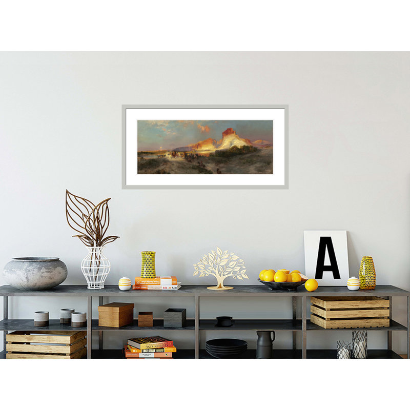 «Green River Cliff Wyoming» par Thomas Moran, impression giclée sur cadre, H 21,03 po x l 41,5 po