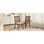 Chaises de salle à manger 2 pièces scandinaves modernes, dossier en bois courbé avec siège en tissu gris, finition pour la salle à manger et un appartement, facile à assembler - brun clair - brun