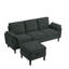 Canapé en L 79,72 po en forme de L avec repose-pieds-117027010