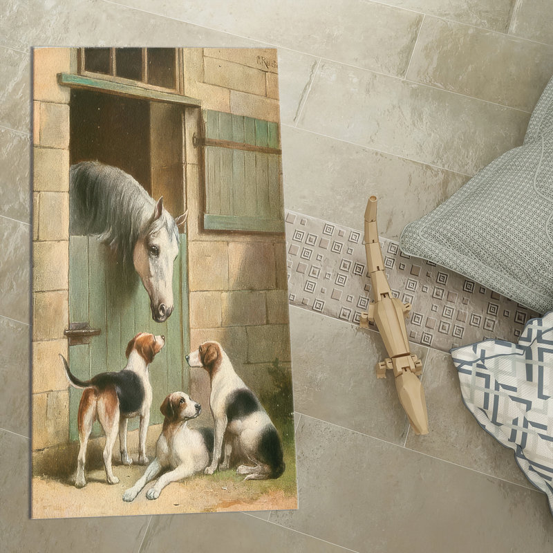 Exquisite Non-Woven Thin Type Printed Rug Featuring Intricate Floral Patterns in Subtle Earth Tones Suitable for Enhancing the Elegance of Indoor Spaces