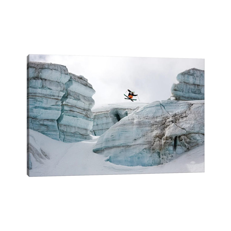 Candide Thovex out of Nowhere into Nowhere 1 Piece Wall Art on Canvas, 20.32 cm H x 30.48 cm W, Wrapped Canvas