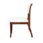 Chaises de salle à manger en bois massif massif avec finition noyer - 2 côtés en tissu élégant traditionnel avec des lignes incurvées, des sièges rembourrés épais et un cadre ergonomique pour la décoration intérieure, un vestibule-132998487