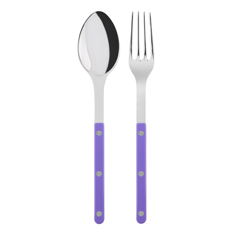 Bistrot Solid 2 - Piece Flatware Set, Purple