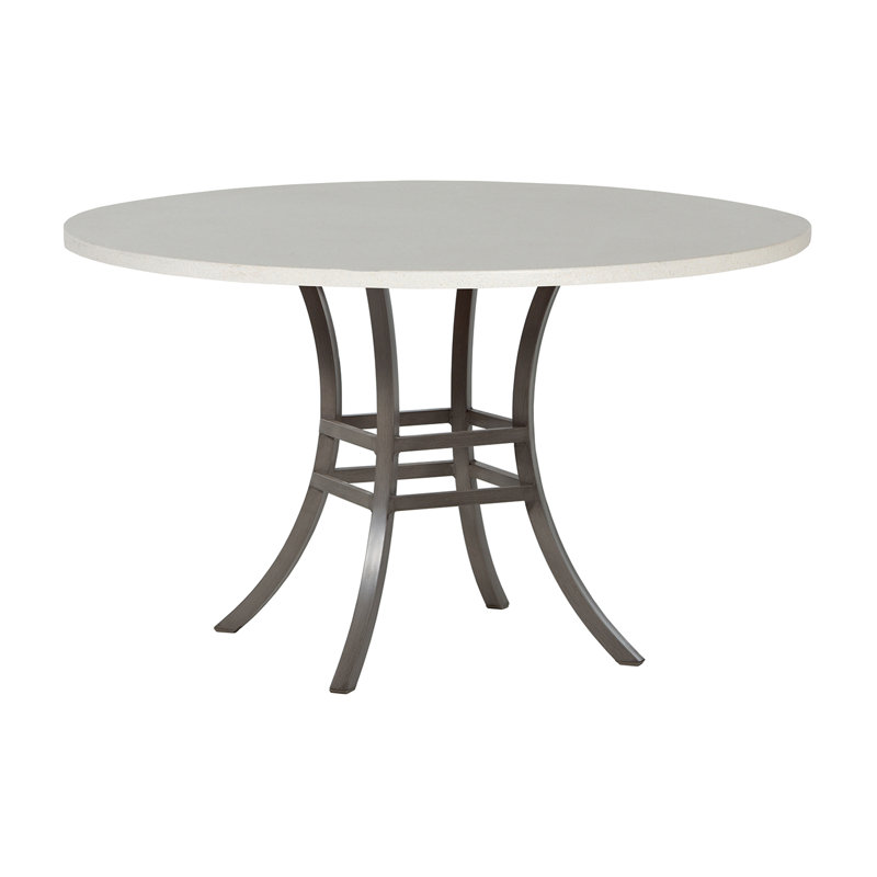 Superstone 36 "Rnd. Tng. Tbl. W / TravertIne / huître, Huître