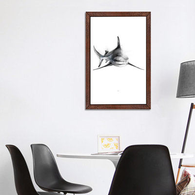 Shark II by Alexis Marcou - Floater Frame Painting on Canvas