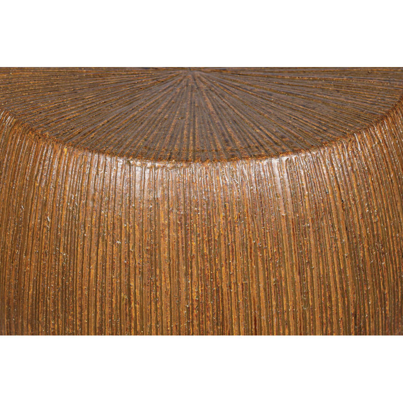 Provenance Signature Outdoor Round Side Table, Hazelnut
