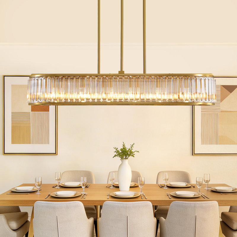 Lustre en cristal 49,6 po Nashrah, Doré