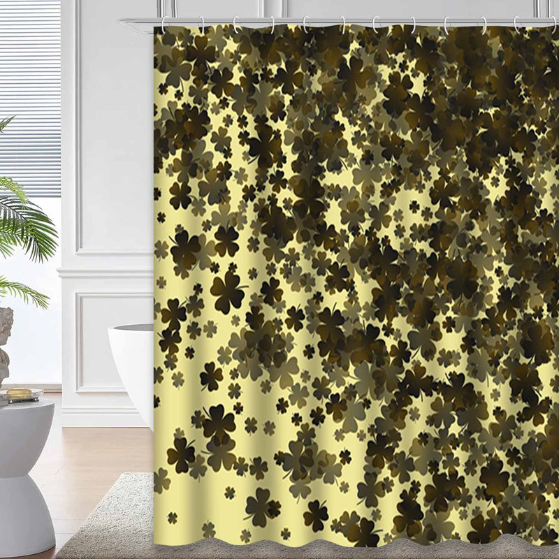 Rideau de douche Clover Confetti, L 72 po x l 78 po