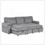 Upholstery Sleeper Sectional Sofa With Storage Bags And 2 Cup Holders  On Arms-118043397