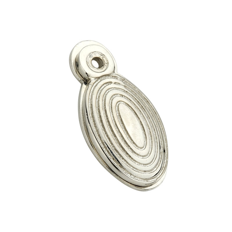 Oval Beehive Escutcheon, Polished Nickel