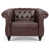 Simili cuir brun foncé