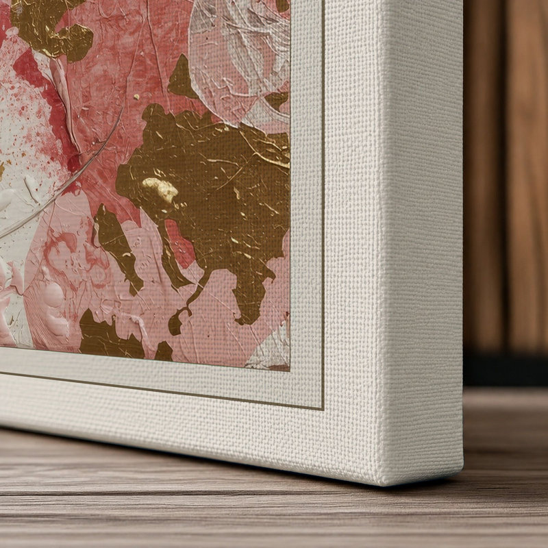 Drifting Forms Abstract - Wrapped Canvas, 18x12 - 45.7 x 30.5 cm, Cream Border