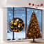 Sapins de Noël illuminés en plastique noir, décor intérieur moderne