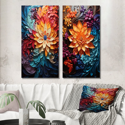 Granier - Abstract Botanicals Canvas Wall Art Set Of 2