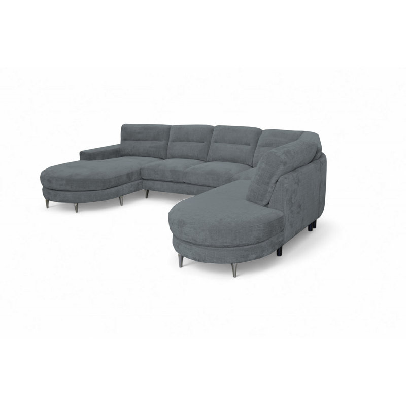 6 Seater Corner Sofa , Left Hand Facing, Dark Grey