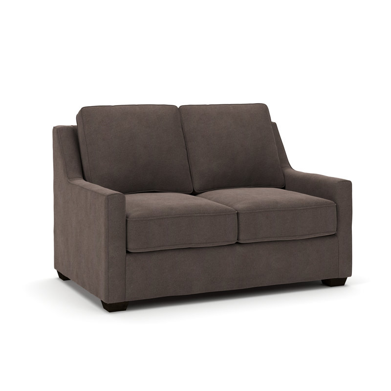 Gemi 56.5'' Upholstered Loveseat, Bella Ash Performance Velvet