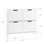 Armoire à chaussures étroite avec tiroirs rabattables, rangement pour chaussures de vestibule pour vestibule, petit espace, étagère à chaussures avec 4 tiroirs, blanc, l 39,4 po x P 7,5 po x H 35,4 po-1186135557-1196969176