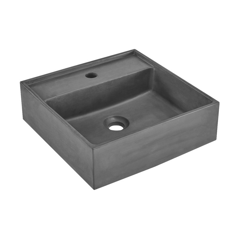Lavabo vasque rectangulaire en béton 23,5 po Lisse