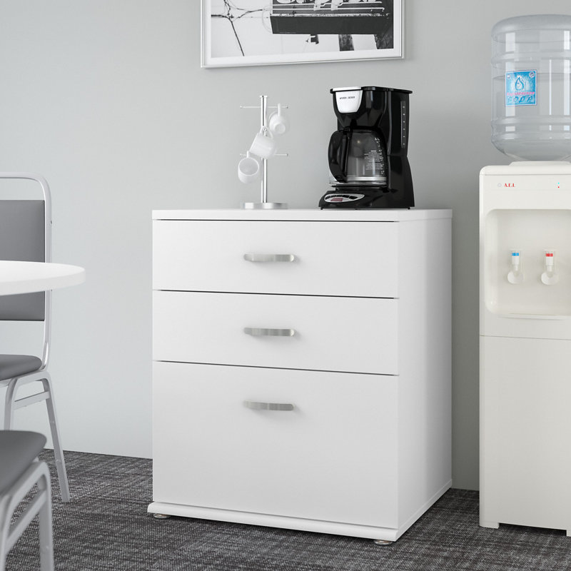 Armoire de rangement à 3 tiroirs Universal Storage, Blanc
