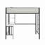 Lit mezzanine avec bureau et tablettes-352110982