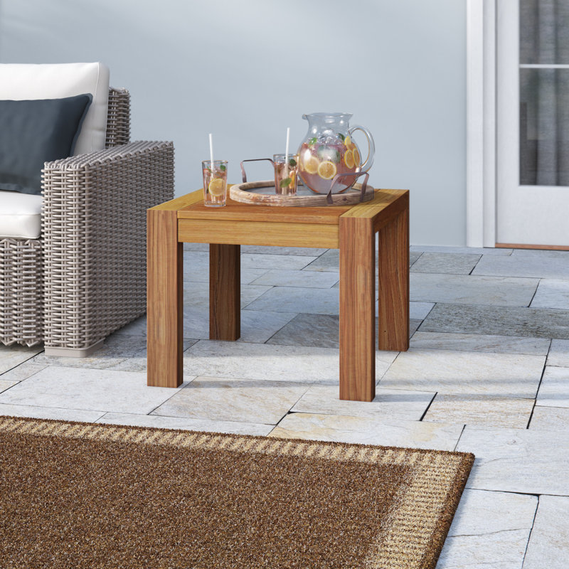 Upland Distressed Teak Side Table by Havenside Home