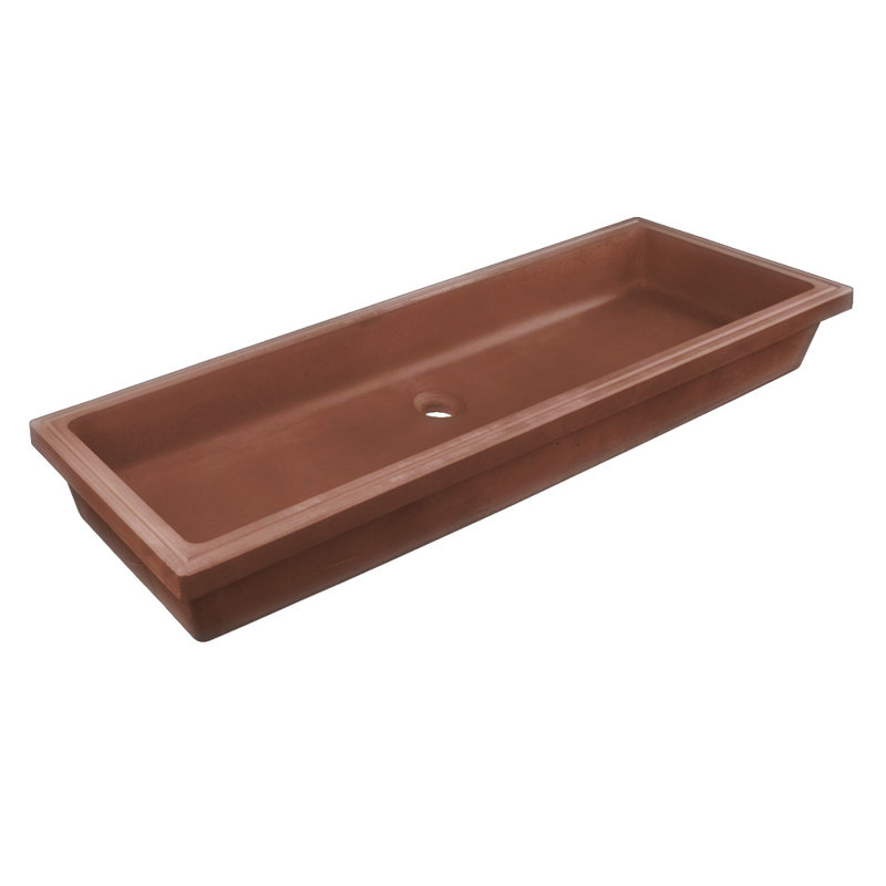 Newterra Concrete Under-mount Sink, Terracotta