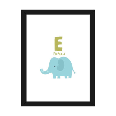 Animal Alphabet E - impression d'art graphique