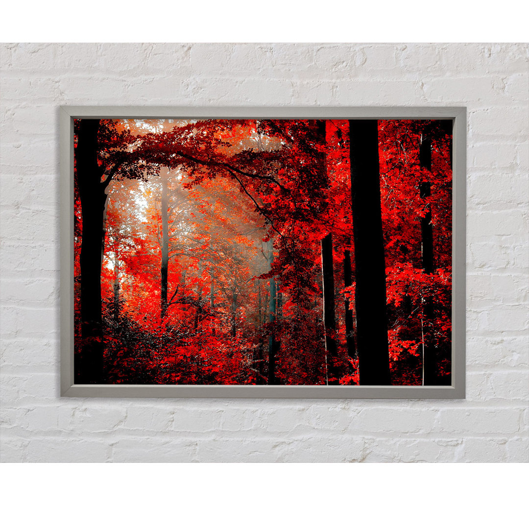 Red Forest Delight - Einzelner Bilderrahmen Kunstdrucke auf Leinwand