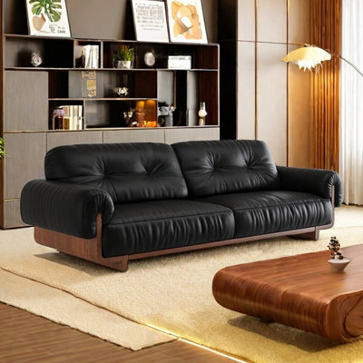 Mid-century modern small-sized straight-row sofa