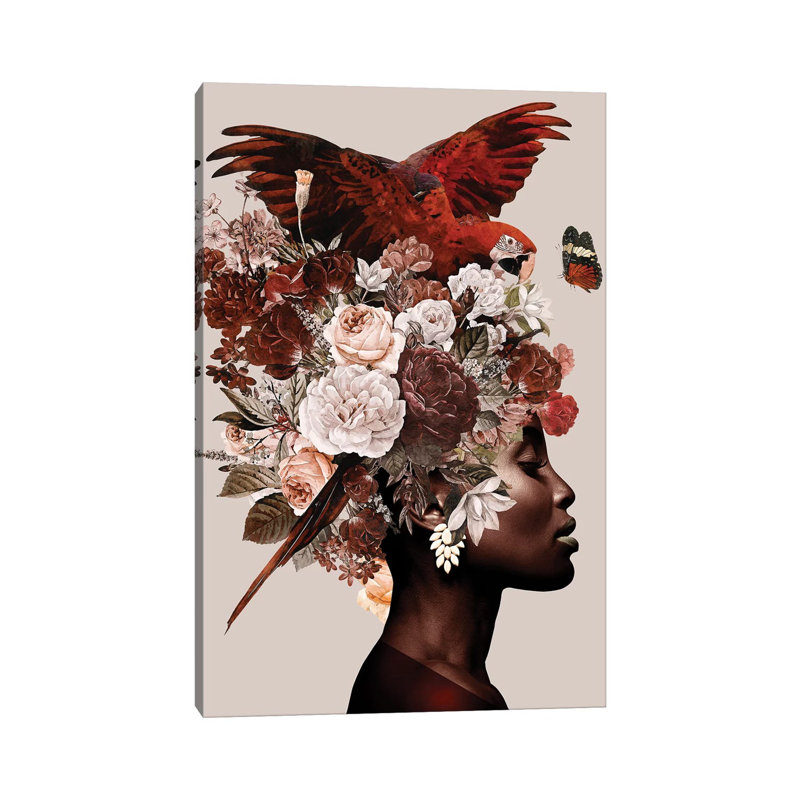 Woman With Flower I by Danilo De Alexandria - Wrapped Canvas Gallery-Wrapped Canvas Giclée, 20.32 cm H x 30.48 cm W