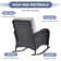 Gaetanino Wicker Rattan Outdoor Rocking Chair Set with Side Table (2 chairs and 1 side table)