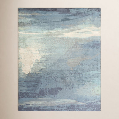 Zeta Blue Gray Beige Abstract Rug