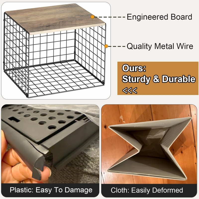 Ensemble de 3 organisateurs de tablettes de placard empilables avec plateau supérieur