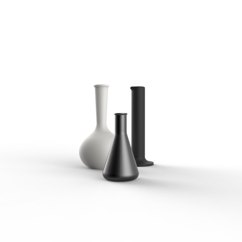 Chemistubes Indoor / Outdoor Resin Floor Vase, White, 39.25" H x 21.75" W x 21.75" D