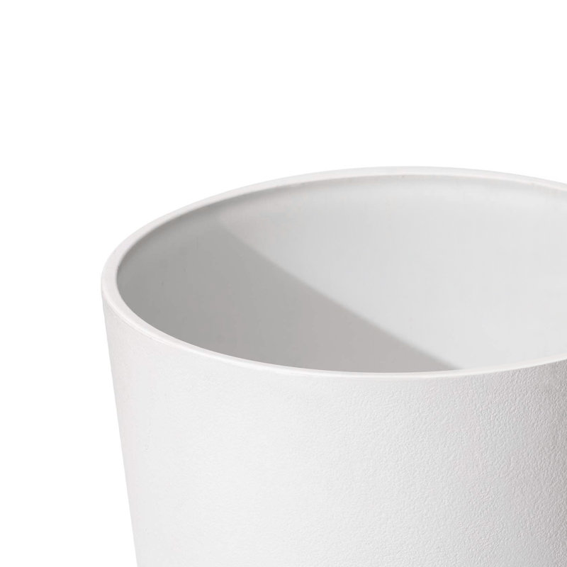 Pot à fleurs rond avec plateau Nova l 12 po, Blanc, 2, H 27 po x l 14,2 po x P 14,2 po