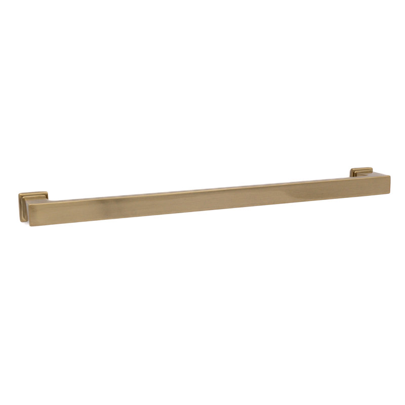Chelsey 8" Satin Brass Bar Pull, Satin Brass, 8"