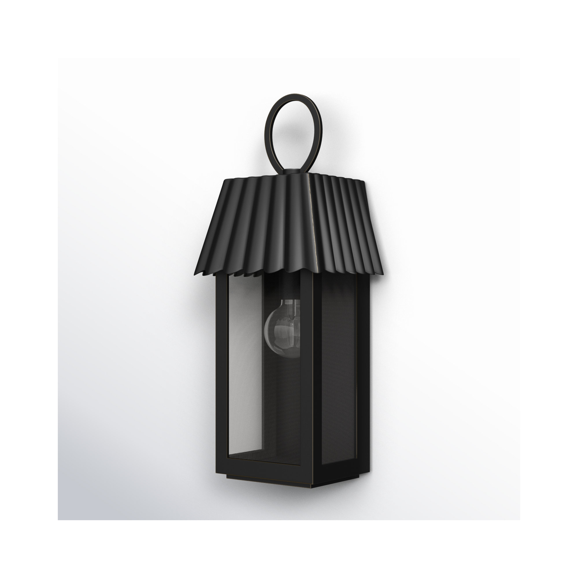 Godin Single Light Outdoor Wall Light, Oil Rubbed Bronze, 22.38" H x 8.5" W x 7.13" D