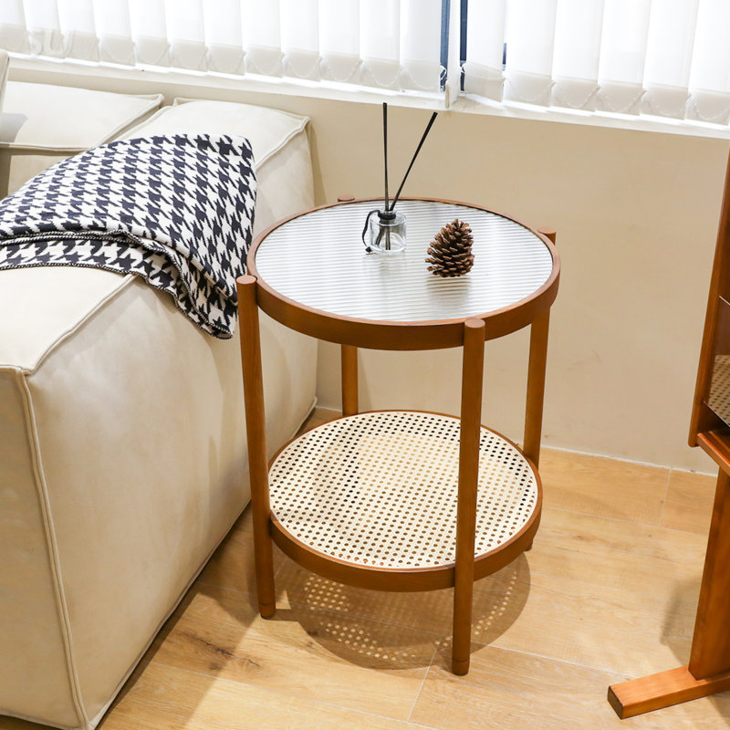 Ensemble de 2 tables basses de style campagnard moderne, tables gigognes élégantes et élégantes pour une utilisation polyvalente