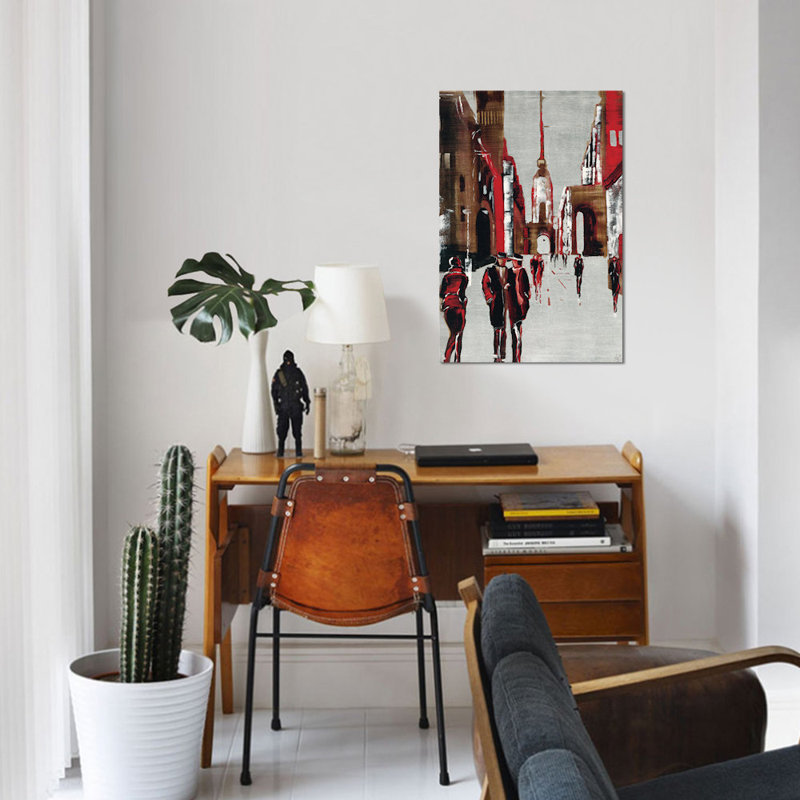 «City Scene III», reproduction d'impression sur toile tendue, H 12 po x l 8 po x P 0,75 po, Pas de tapis, Toile tendue