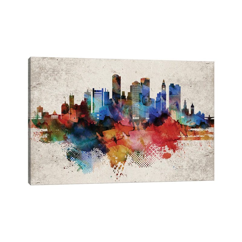 Boston Abstract - Wrapped Canvas Print, 45.72cm H x 66.04cm W