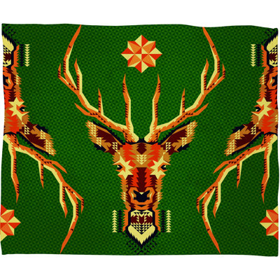 Chobopop Geometric Knitted Throw Blanket