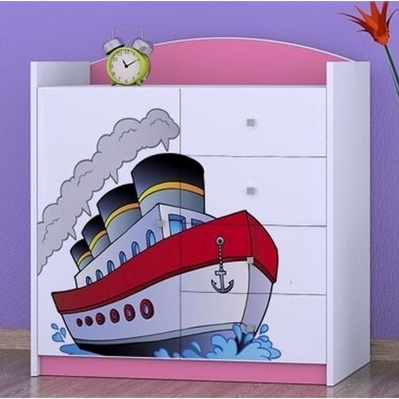 Nishimura Kids 4 - Drawer Combo Dresser, Pink
